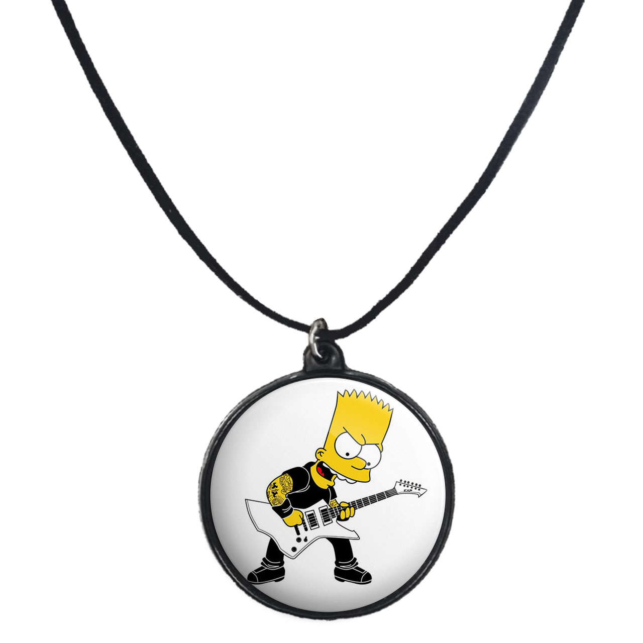 گردنبند پرمانه طرح سیمپسون ها کد pmb.21327 مدل دو طرفه