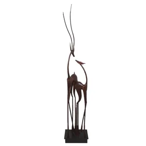 مجسمه چوبی طرح غزال عاشق مدل p350