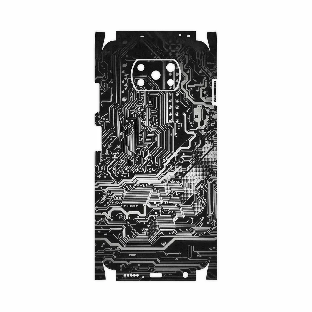 برچسب پوششی ماهوت مدل Black Printed Circuit Board-FullSkin مناسب برای گوشی موبایل شیائومی Poco X3 NFC