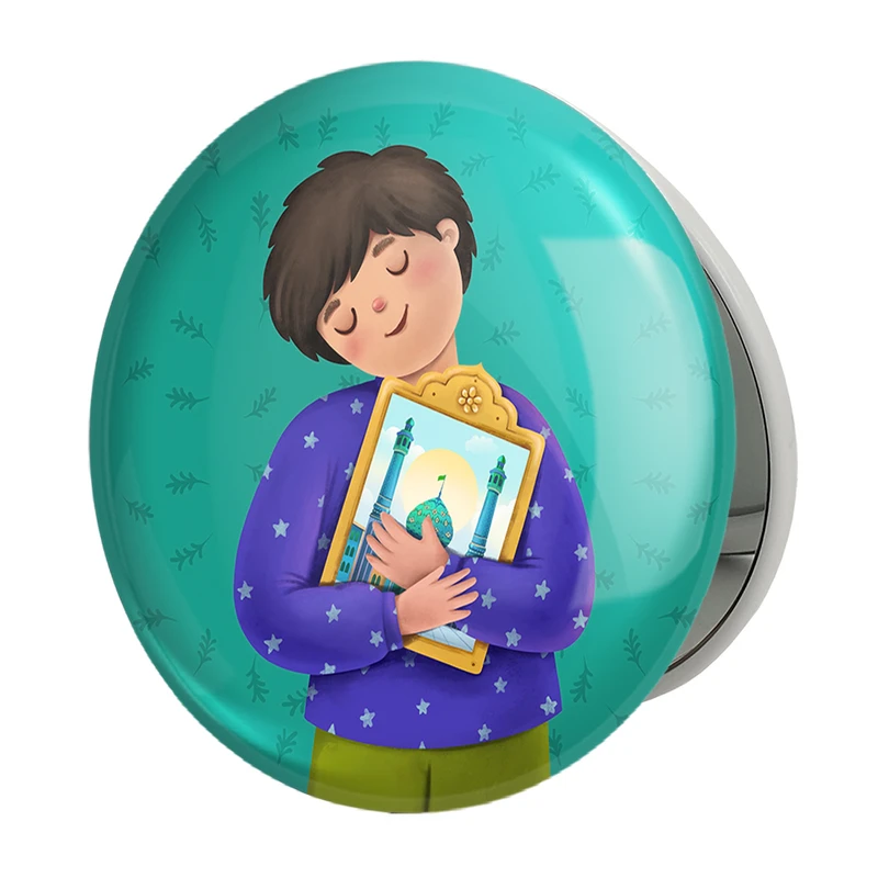 آینه جیبی خندالو طرح نیمه شعبان کودکانه مدل تاشو کد 25532 