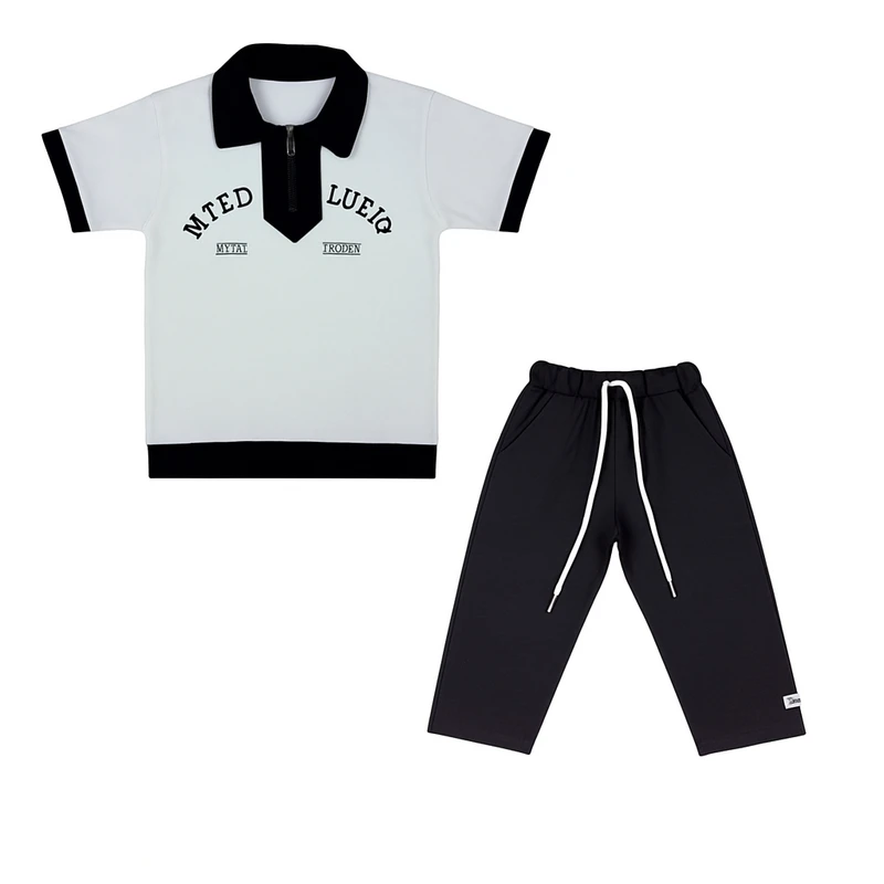 ست پولوشرت آستین کوتاه و شلوارک پسرانه مدل 501100M