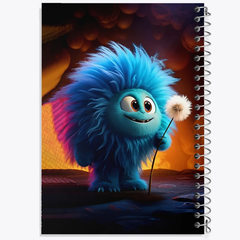 دفتر شطرنجی 50 برگ خندالو طرح هیولای کیوت کد F6272