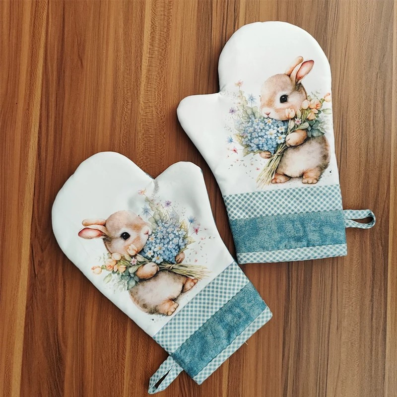 سرویس پارچه ای آشپزخانه 16 پارچه مدل خرگوش
