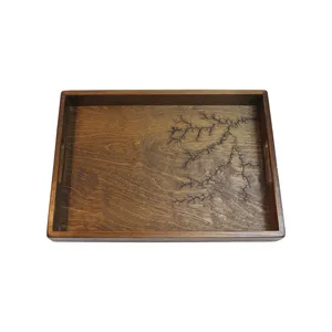 سینی توکا مدل  سوخته نگاری 24K
