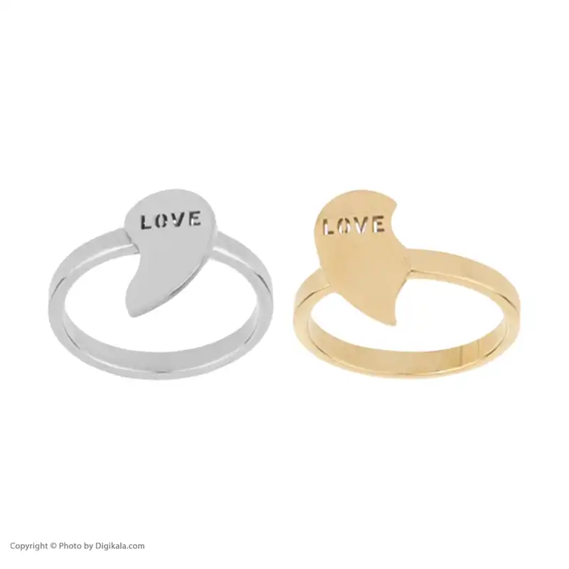 انگشتر زنانه مدل قلب كد RNG14 مجموعه 2 عددی