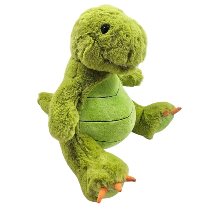 عروسک پولیشی ناب سل مدل دایناسور مهربون  چشم تیله ای ارتفاع 35 سانتی متر