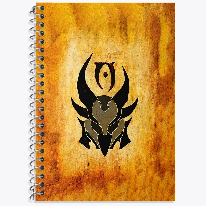 دفتر زبان 50 برگ خندالو مدل سه خط طرح بازی اسکایریم (Skyrim) کد 32764