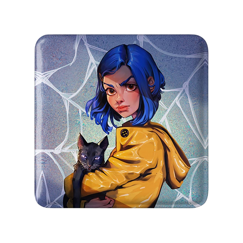 مگنت خندالو طرح کورالاین Coraline  مدل مربعی کد 20796