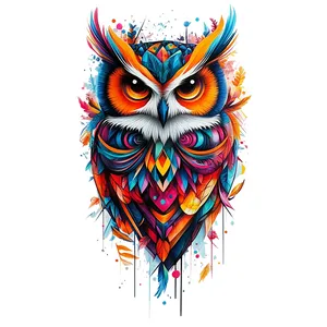 استیکر پارچه و لباس پاد آفرین طرح جغد کد 964