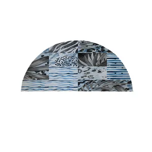  پادری مدل نیم دایره طرح برگ کد 9297 سایز 90×45 سانتی متر