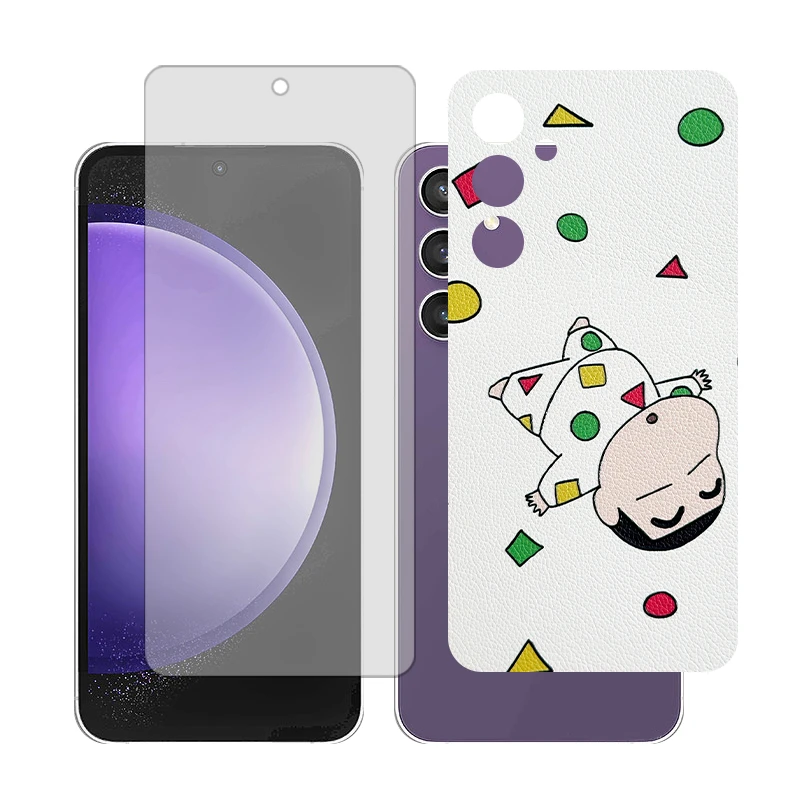 محافظ صفحه نمایش شفاف گلس مدل Together مناسب برای گوشی موبایل سامسونگGalaxy S23 FE به همراه برچسب پوششی پشت گوشی 