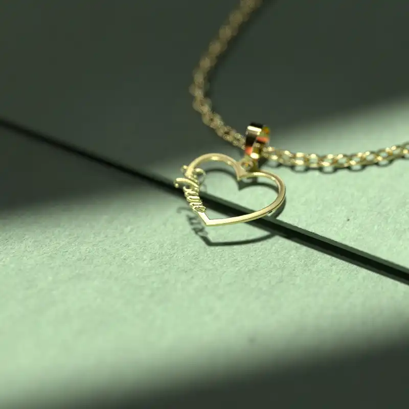 گردنبند طلا 18 عیار زنانه مدوپد مدل اسم Asare کد WW2-1-1048