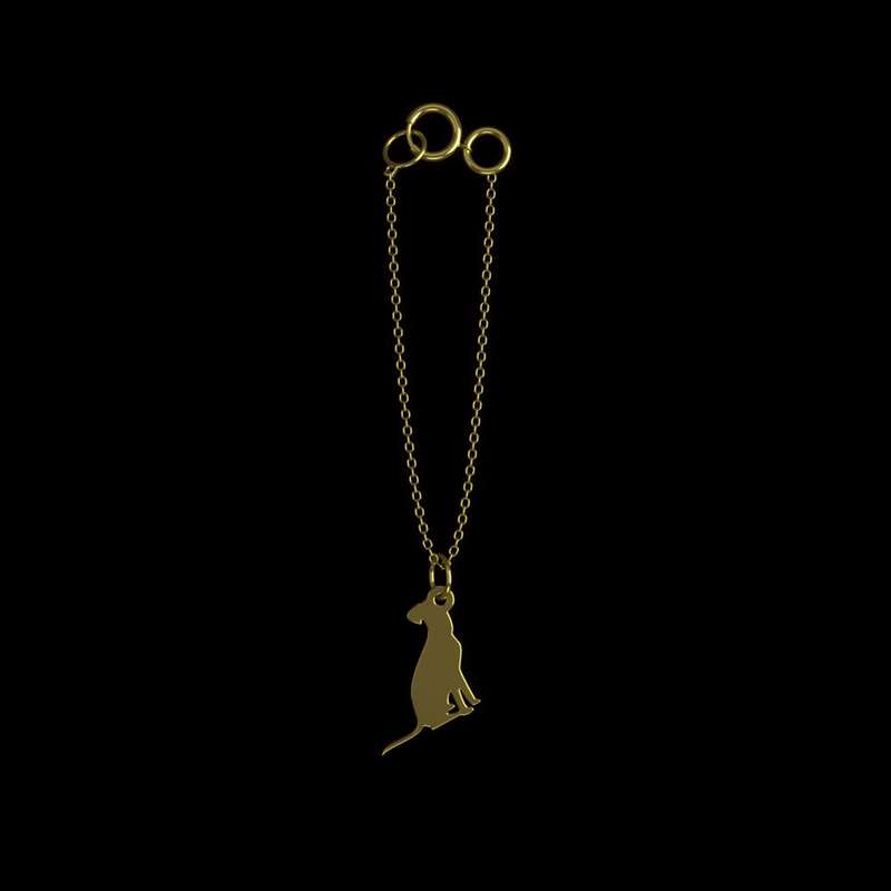 آویز ساعت طلا 18 عیار زنانه مدوپد مدل سگ کد CA16328