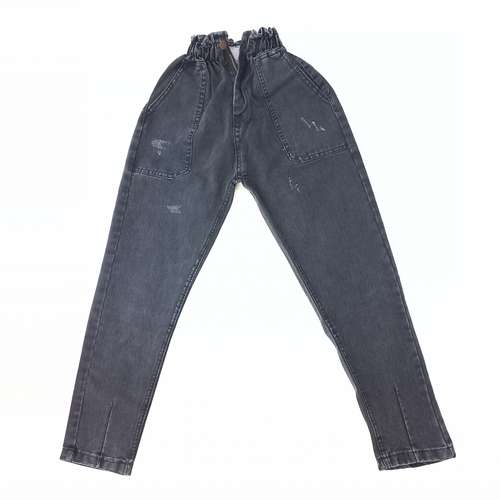 شلوار جین زنانه مدل مام فیت کمرکشی