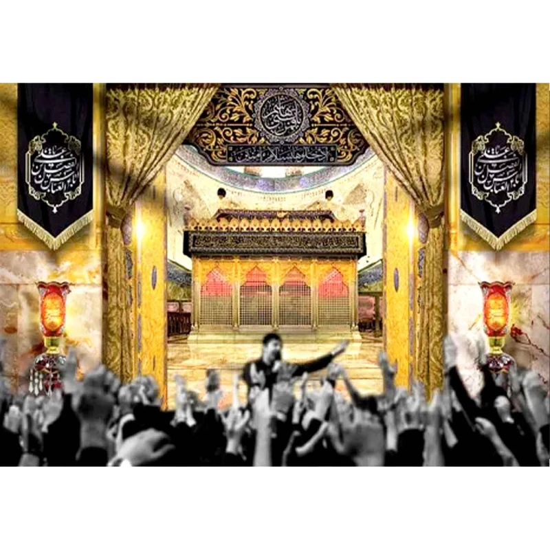  پرچم طرح نوشته مدل حضرت ابوالفضل العباس کد 2430