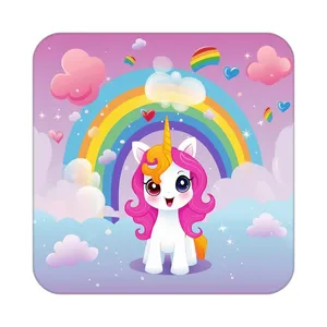 زیر لیوانی کاکتی طرح اسب تک شاخ و یونیکورن مدل mp32132