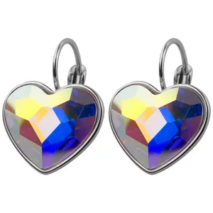 گوشواره نقره زنانه سواروسکی مدل قلب خاص کد 00318