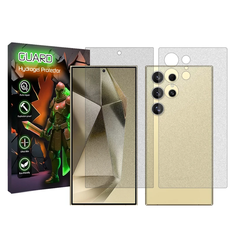 محافظ صفحه نمایش مات گارد مدل Tough مناسب برای گوشی موبایل سامسونگ Galaxy S24 Ultra به همراه محافظ پشت گوشی