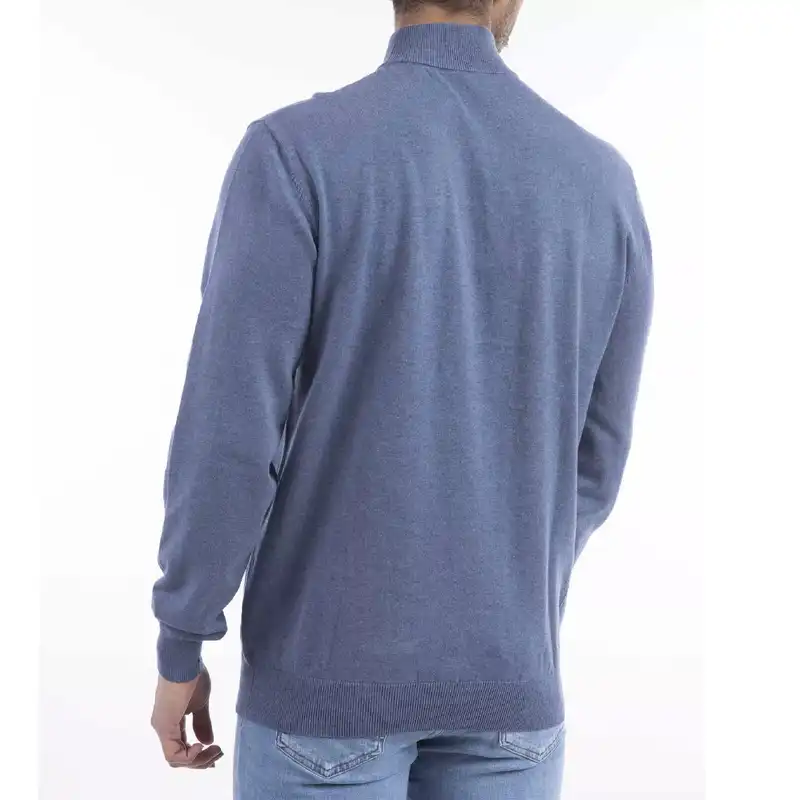 پلیور مردانه جوتی جینز مدل یقه ایستاده کد 1221120 رنگ آبی