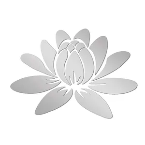 آینه پلکسی گلس مدل براق طرح گل کد 43