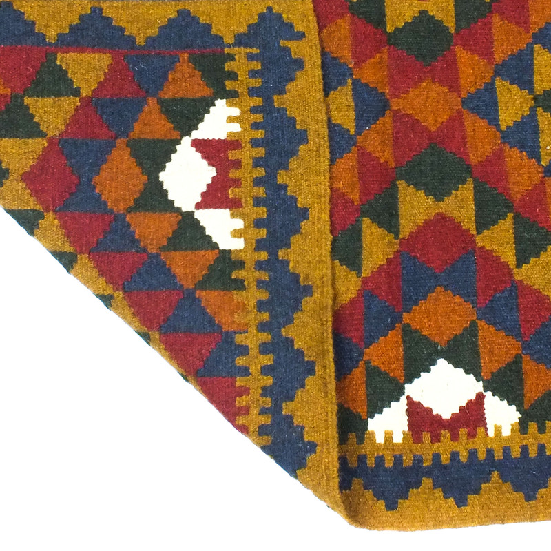 گلیم دستبافت یک و نیم متری مدل ذرنیم کد 1412