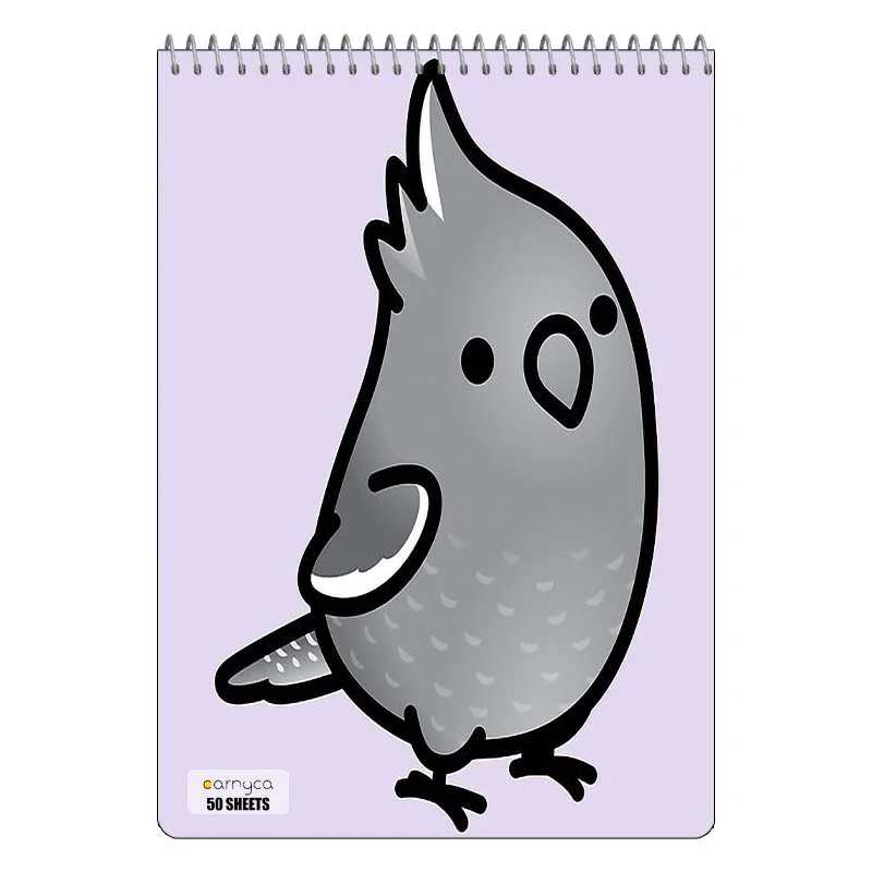دفتر نقاشی 50 برگ سیمی کارنیکا طرح طوطی Parrot کد 25511