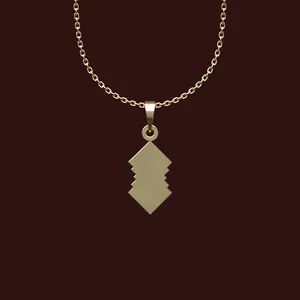 گردنبند طلا 18 عیار زنانه مدوپد مدل هندسی کد X2-1-1065