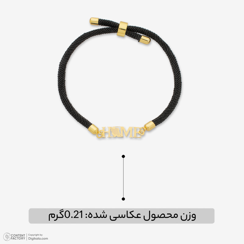 دستبند طلا 18 عیار زنانه با بند بافت مایا ماهک مدل ایران خانه من کد MB2058