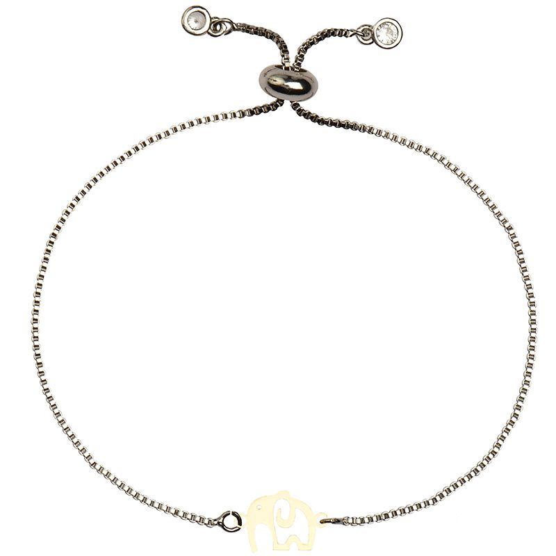 دستبند طلا 18 عیار زنانه کرابو طرح فیل مدل Kr2366 -  - 1