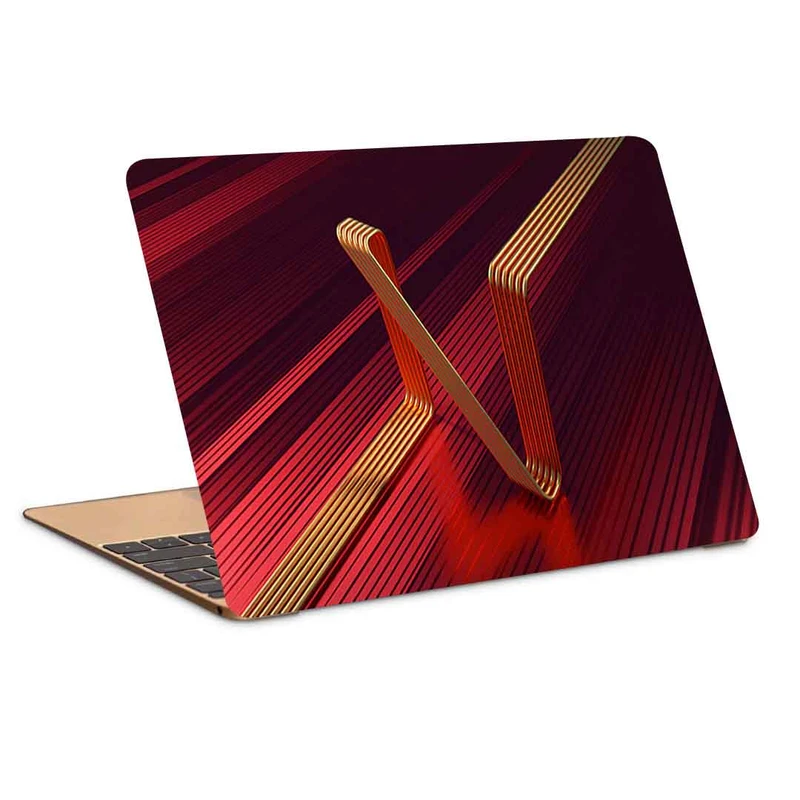 استیکر لپ تاپ طرح lines tubes curved کد P-857 مناسب برای لپ تاپ 15.6 اینچ