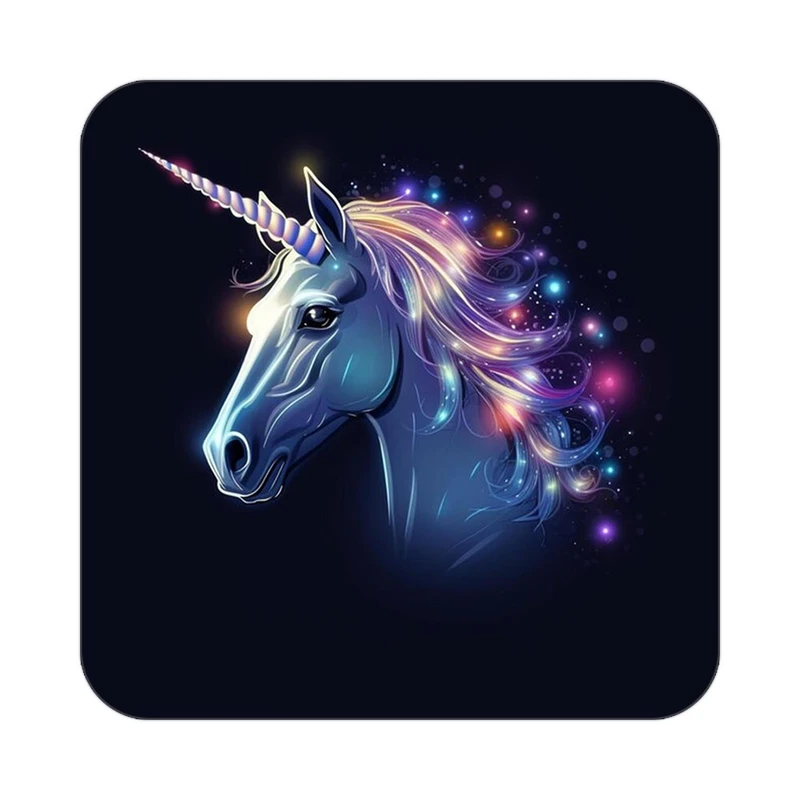 زیر لیوانی کاکتی طرح اسب تک شاخ و یونیکورن مدل mp30214