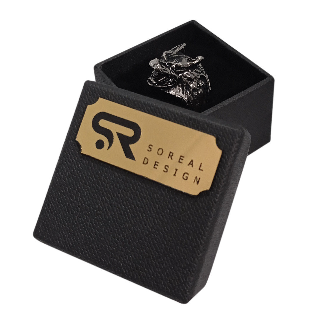 انگشتر مردانه سورئال دیزاین مدل Alone wolf