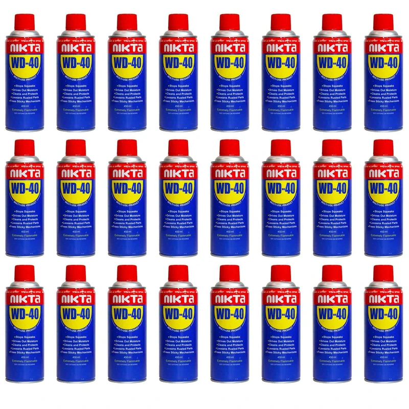 اسپری روان کننده نیکتا مدل WD-40 حجم 450 میلی لیتر مجموعه 24 عددی 
