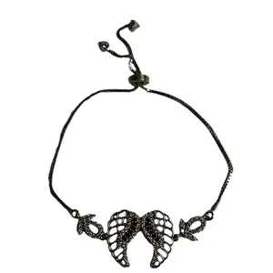 دستبند نقره زنانه طرح پروانه کد 660