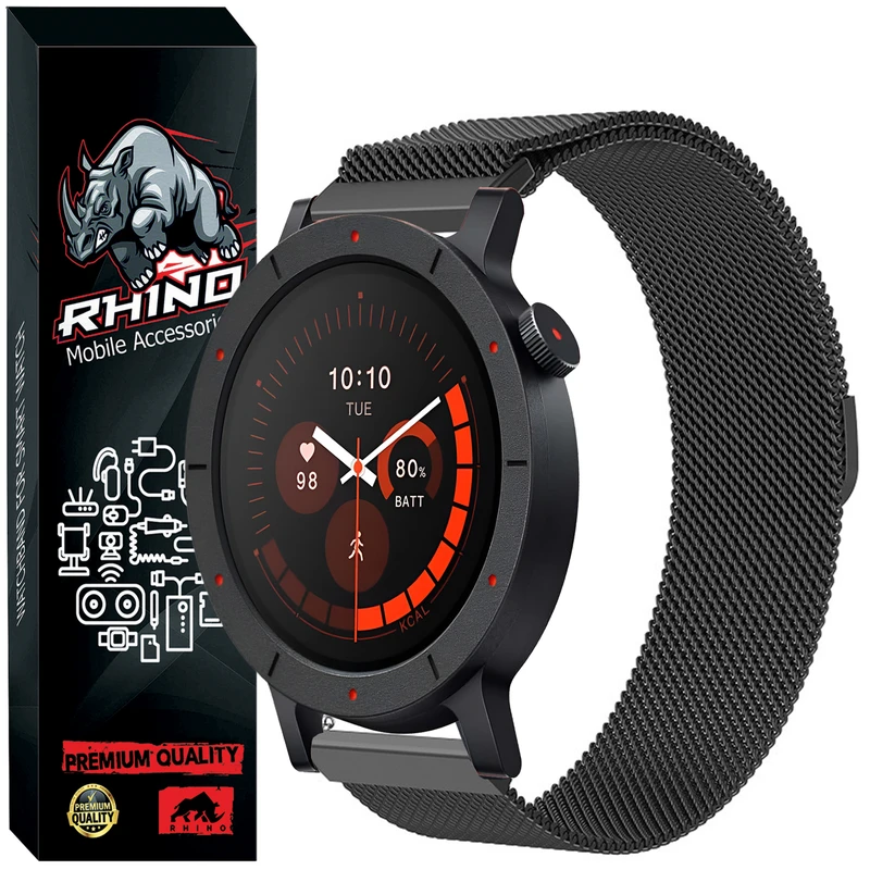 بند راینو مدل میلانس مناسب برای ساعت هوشمند ناتینگ CMF Watch 3 Pro / CMF Watch Pro 3 22MM