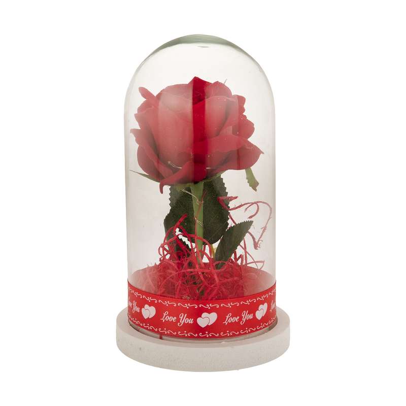 گلدان به همراه گل مصنوعی مدل چراغ دار کد rt1