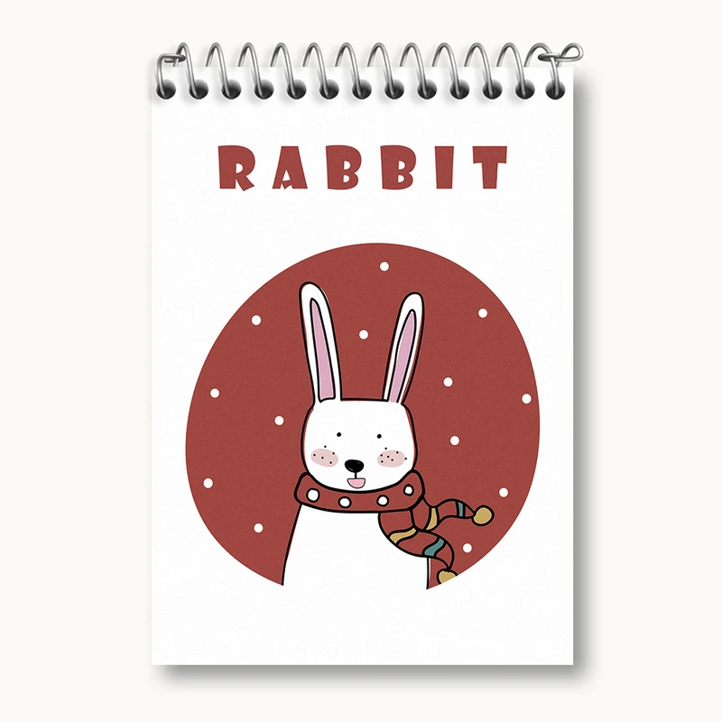 دفتر یادداشت 50 برگ خندالو طرح خرگوش بامزه کد N2540