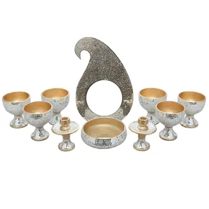 مجموعه ظروف هفت سین 10 پارچه مدل آینه کاری کد NR-013