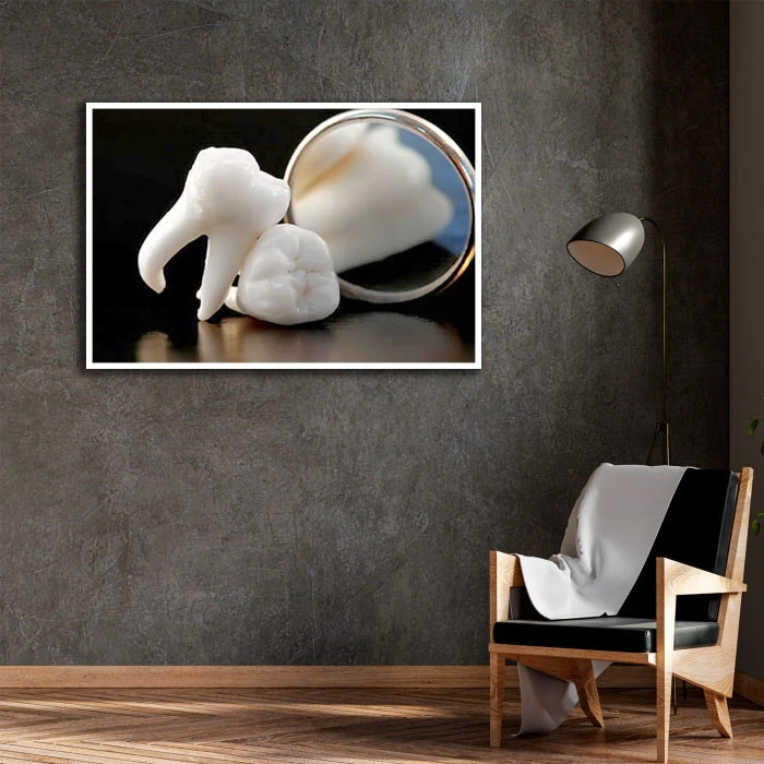 تابلو نوری بکلیت طرح دندانپزشکی مدل W-D2187 فریم سفید