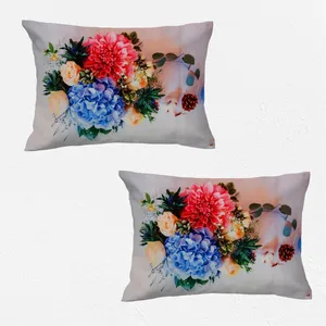 رو بالشی مدل گل کد 25 مجموعه دو عددی