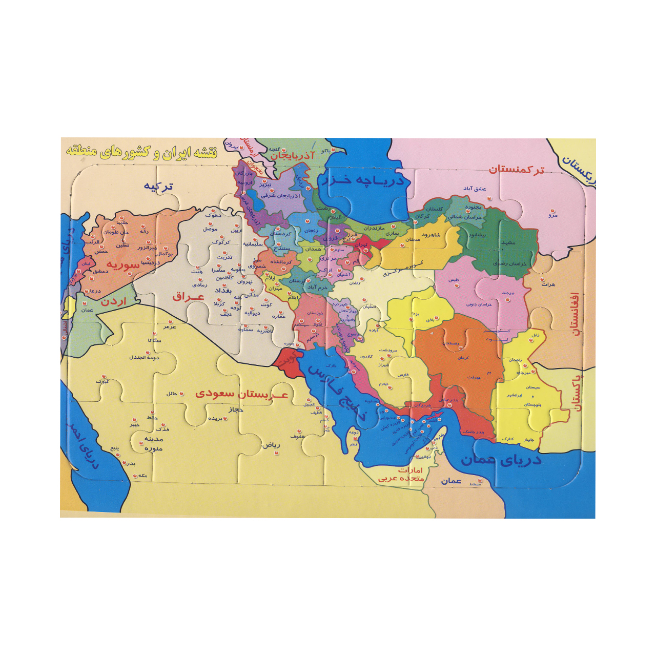 پازل 24 تکه طرح نقشه ایران کد 003-03