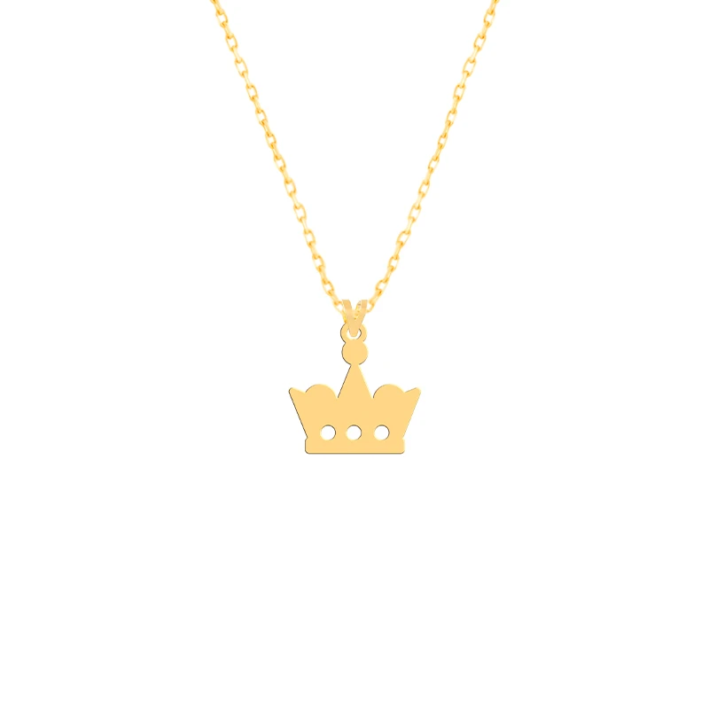 گردنبند طلا 18 عیار زنانه فرشته مدل تاج WNLZ-000632