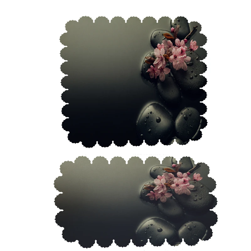  ست رومیزی 2 تکه طرح شکوفه کد 8445