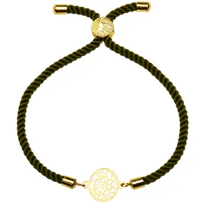 دستبند طلا 18 عیار زنانه الن نار مدل نقش و دايره 2767