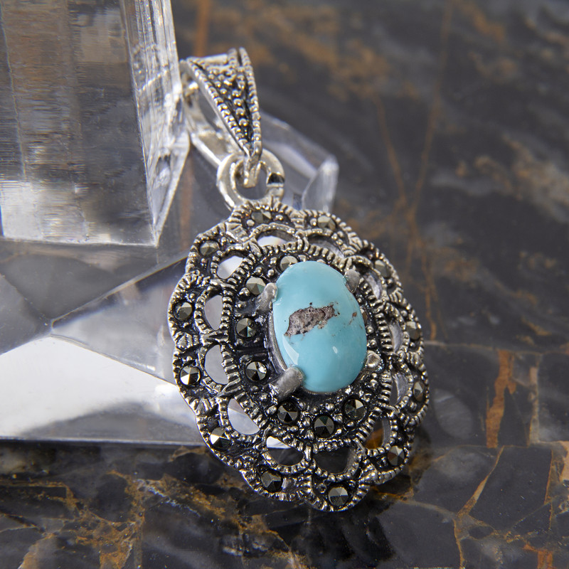 آویز گردنبند نقره زنانه بازرگانی میلادی مدل فیروزه طبیعی نیشابور کد PK_004 آویز گردنبند نقره زنانه بازرگانی میلادی مدل فیروزه طبیعی نیشابور کد PK_004