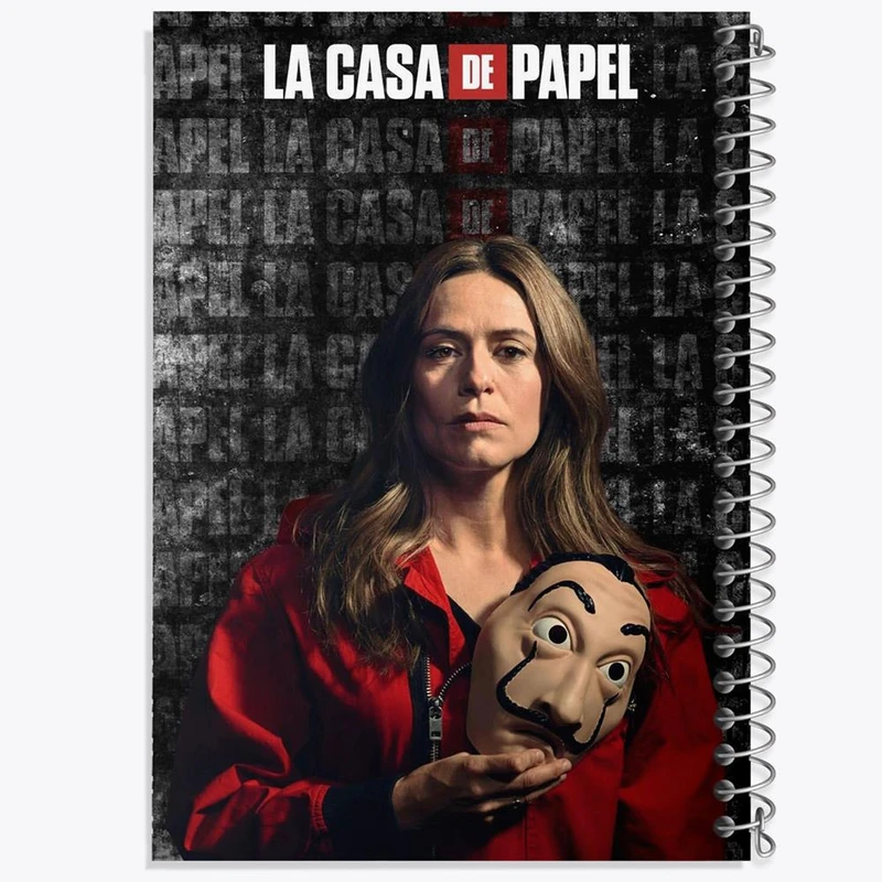 دفتر مشق 50 برگ خندالو مدل راکل موریو سریال Money Heist کد 3225