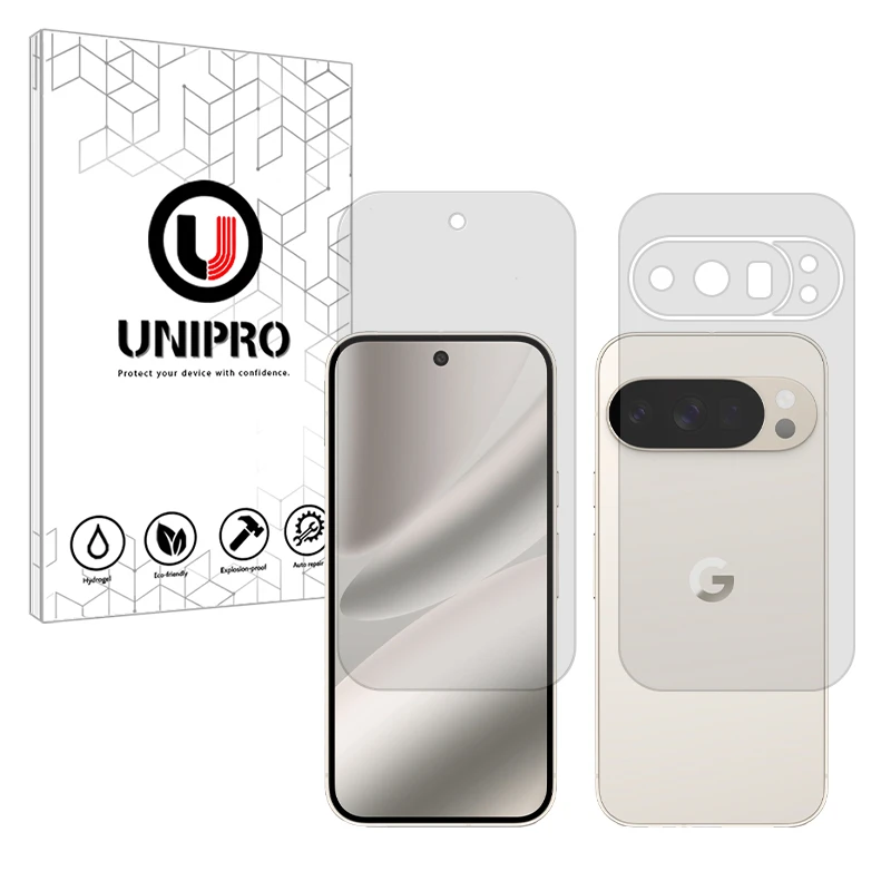 محافظ صفحه نمایش مات یونی پرو مدل star 5 مناسب برای گوشی موبایل گوگل Pixel 10 Pro به همراه محافظ پشت گوشی