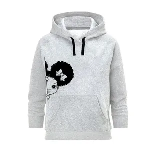 هودی زنانه مدل دختر کوچولو کد B242 رنگ طوسی