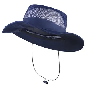 کلاه آفتابگیر مدل کابویی بالاتور بند دار