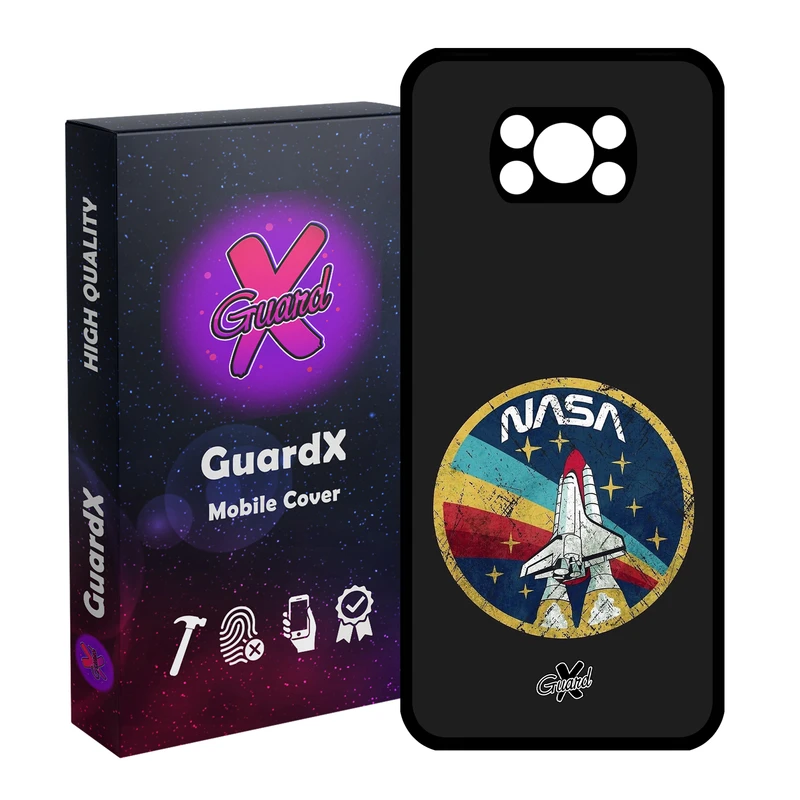 کاور گارد ایکس طرح Nasa مدل Glass10087 مناسب برای گوشی موبایل شیائومی Poco X3 Pro